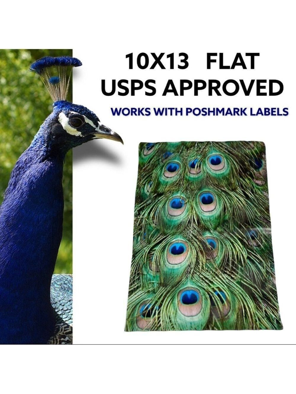 25 10X13 Poly Mailers Peacock Eyes PRICE IS FIRM - Picture 11 of 13